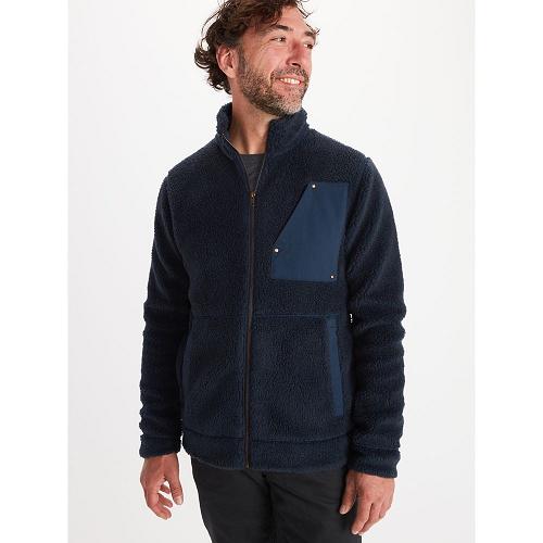 Marmot Larson Jackets - Mens Fleece Dark Blue CA6891257 Canada